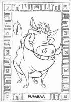 A coloring page of the lion king